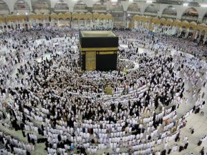 Pilgrims at the Grand Mosque in Mecca on June 8, 2016. (Badar Aldandani)