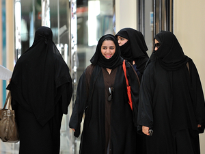 Saudi Arabian women in Riyadh. (photo: FAYEZ NURELDINE/AFP/Getty Images) 