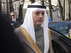 Saudi Arabian Foreign Minister Adel bin Ahmed Al-Jubeir arrives at the Bayerischer Hof hotel to participate at the 52nd Munich Security Conference (MSC) in Munich, southern Germany, on February 12, 2016. (AFP/Thomas Kienzle)