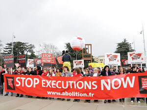 A 2010 protest against the death penalty worldwide in Geneva, Switzerland (Flickr)