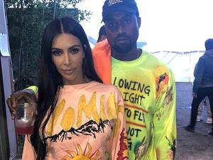 Kim Kardashian and Kanye West (Instagram)