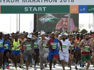 A 79-year-old Saudi man complete the 21-kilometre Half-Marathon. (AFP/File)