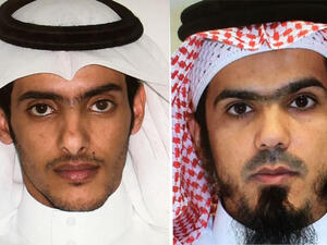 Tayea Salem Yaslam Al-Sayari (left), Talal Bin Samran Al-Saedi, masterminds behind the attack on the Prophet's Mosque were killed in a shootout with Saudi police. (SPA)