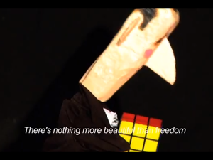 Masasit Mati, creators of the YouTube finger-puppet show entitled “Top Goon: Diaries of a Little Dictator,” have begun performing their series live in Syria to mock President Bashar al-Assad. (Photo: YouTube)