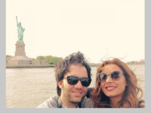 Sherif and Riham on their honeymoon in the US. (Instagram)