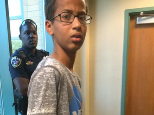 Ahmed Mohamed was arrested last September when he brought a homemade clock to his high school near Dallas, Texas. (File photo)