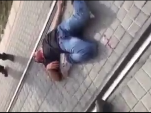 The clip was reportedly shot moments after Israeli police shot down two Palestinian boys they say were responsible for a stabbing attack Monday in a Jewish settlement near East Jerusalem. (Facebook)