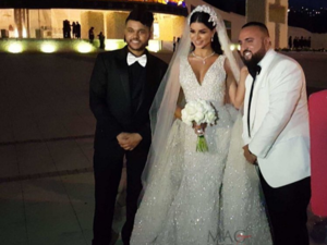The Weeknd, Tarik Freitekh, French Montana, Haifa Wehbe and more celebs flocked to Rima Fakih's church wedding in Beirut on Sunday. (Instagram)