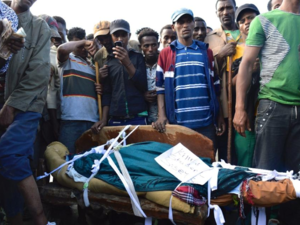 The body of a protester killed in December by Ethiopian security forces. (photo: AFP) The body of a protester killed in December by Ethiopian security forces. (photo: AFP)
