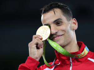Jordanian Olympian Ahmad Abughoush was reportedly born in Israel. (credit: Twitter.com/@AviMayer) 