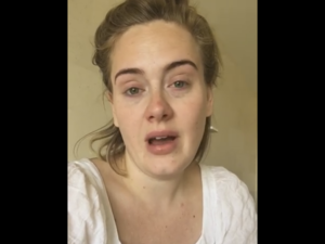 Adele looked worse for wear last week. (Facebook)