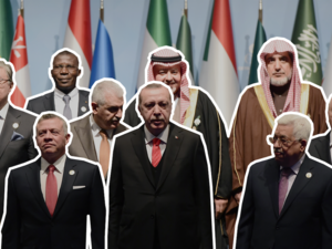 Group photo at the Organization of Islamic Cooperation (OIC) summit on last week's US recognition of Jerusalem as Israel's capital, on December 13, 2017 in Istanbul. - Edited photo (YASIN AKGUL / AFP) Group photo at the Organization of Islamic Cooperation (OIC) summit on last week's US recognition of Jerusalem as Israel's capital, on December 13, 2017 in Istanbul. - Edited photo (YASIN AKGUL / AFP)