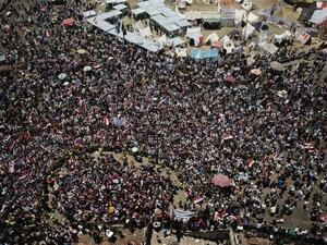Thousands gather in the iconic Tahrir Square on June 30 (AFP)
