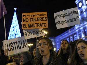 Thousands in Madrid protest violence against women. (AFP/ File)