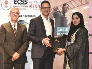 Aspetar awards winners at ECSS conference in Vienna (Photo: Gulf Times)