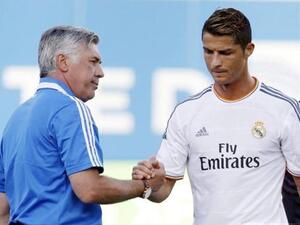 صورة أرشيفية لرونالدو وأنشيلوتي