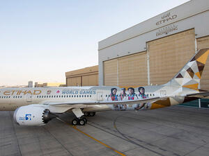 Etihad Airways Boeing 787-9 with Special Olympics branding  (Photo: Gulf News)
