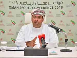 Fahad al Raisi speaks at the press conference on Monday (Photo: Muscat Daily)