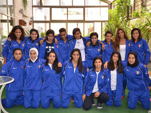 Kuwait's women football team (Photo: KUNA)