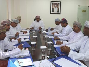 OSA chief Taha bin Sulaiman Al Kishry, centre, speaks during the OSA board meeting on Wednesday. Photo - Supplied