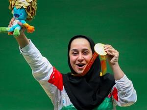 Iranian Paralympic sports shooter Sareh Javanmardi (Photo: Press TV)