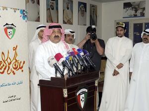 The new elected chairman of Kuwait Football Association Sheikh Ahmad Yusuf Al-Sabah (Photo: KUNA)