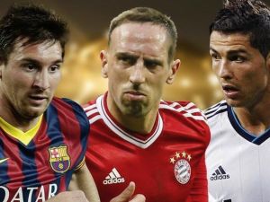 رونالدو وريبيري وميسي