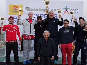 Al Kaabi with the trophy on the podium (Photo: Khaleej Times)