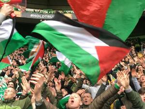 جماهير سيلتك ترفع الأعلام الفلسطينية