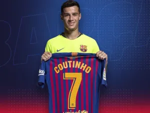 قميص كوتينيو الجديد مع برشلونة