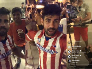 كوشتا بقميص أتلتيكو خلال مقطع الفيديو الذي نشره عبر حسابه على إنستغرام