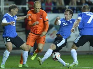 روبن خلال مباراة سابقة لمنتخب هولندا