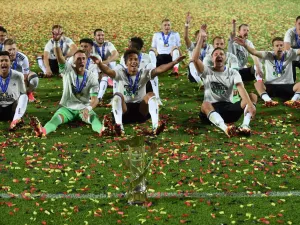 لاعبو منتخب ألمانيا يحتفلون باللقب