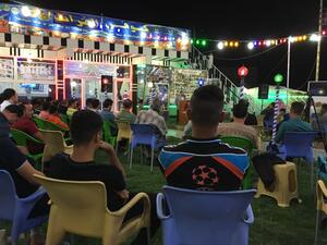 Young supporters of the Real Madrid football club attend on May 28, 2016 in the Iraqi town of Balad, a memorial ceremony for friends and relatives killed two weeks earlier in a deadly shooting attack on their fan club officials say left 16 people dead. The deadly attack was claimed by the Islamic State group and sparked an outpouring of sympathy from the football world.
Jean-Marc Mojon / AFP