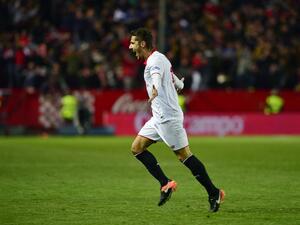 صورة أرشيفية ليوفيتيتش يحتفل فيها بهدف فوز إشبيلية في شباك ريال مدريد