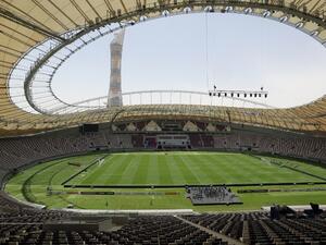 A picture taken on May 18, 2017, shows a general view of the Khalifa International Stadium in Doha after it was refurbished ahead of the Qatar 2022 FIFA World Cup. KARIM JAAFAR/AFP