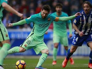 ميسي خلال المباراة