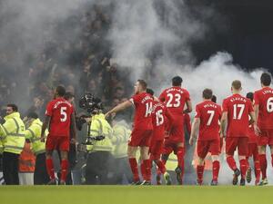 لاعبو ليفربول يحتفلون بالهدف القاتل