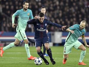 من مواجهة باريس سان جيرمان وبرشلونة في دوري الأبطال الموسم الماضي