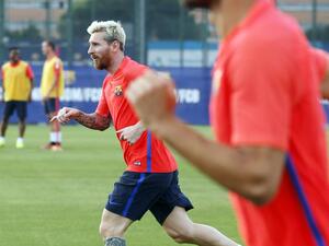 الصورة التي نشرها حساب برشلونة الرسمي على تويتر