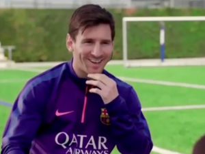 ميسي خلال المقابلة