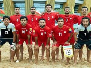 The Iranian men’s national beach soccer team (file photo)