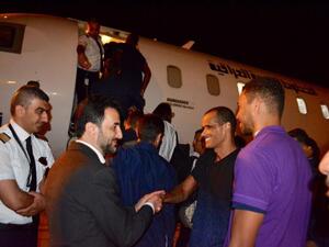 The Iraqi Minister of Youth Abdul-Hussein Abtan thanked the players before they flew from Basra (Photo: @hassaninmubarak)