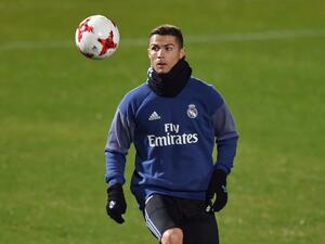 رونالدو خلال تدريبات ريال مدريد الاستعدادية لمواجهة كلوب أميركا