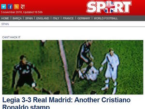 الصورة التي نشرتها صحيفة ماركا