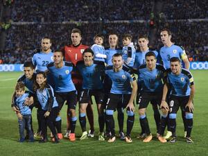 منتخب أوروغواي قبل بداية المباراة