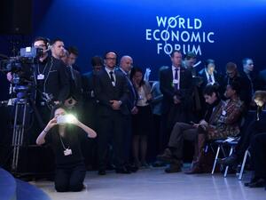 Members of the press at Davos 2017. (AFP/Fabrice Coffrini) Members of the press at Davos 2017. (AFP/Fabrice Coffrini)