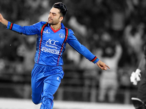 Rashid Khan (AFP/FILE, edited by Rami Khoury/Al Bawaba)