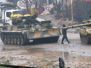 دبابات الجيش النظامي السوري في حماة/ارشيف