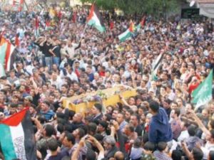 تشيع جثامين شهداء مسيرة العودة في 15 ايار في اليرموك/أرشيف